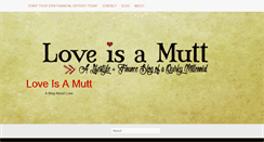 Desktop Screenshot of loveisamutt.com